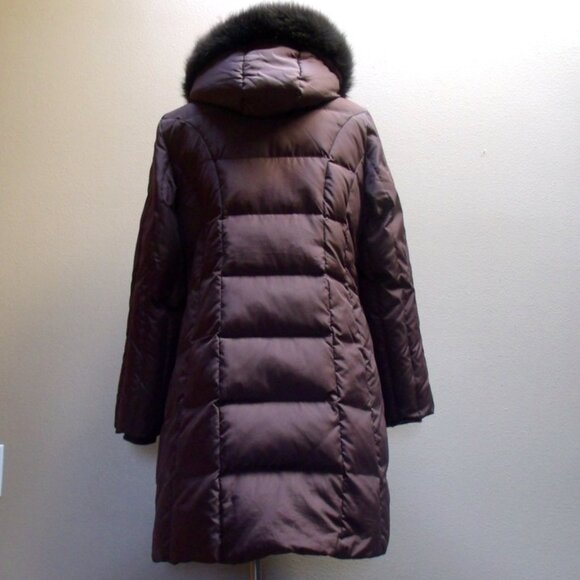 MICHAEL by Michael Kors Long Down Puffer Jacket Faux Fur Hood Sz LG - Picture 3 of 15